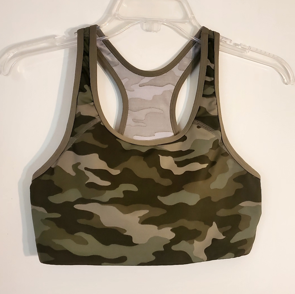 Pink Victoria's Secret Camo Sports Bra